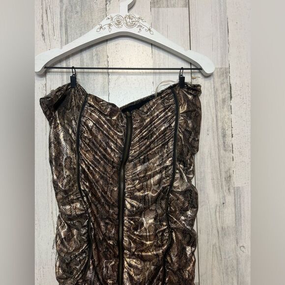 Strapless snake print dress mini size 3XL - Picture 6 of 7